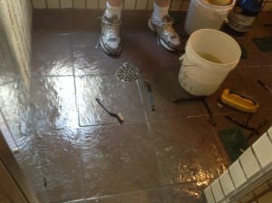 stripping slate tiles