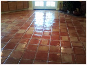 Mexican Saltillo Pavers high gloss sealer