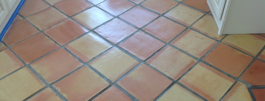 Terra Cotta Saltillo paver Refinishing Stripping all existing sealer ...