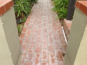 improperly sealed and sanded bricks