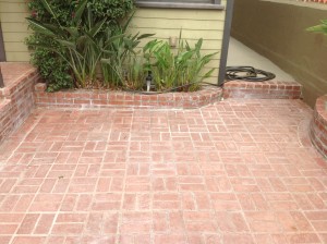 sanded sealed worn bricks