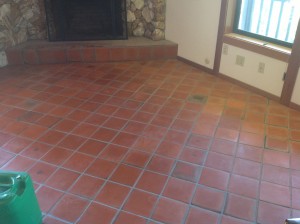 stripped and cleaned ceramic tile