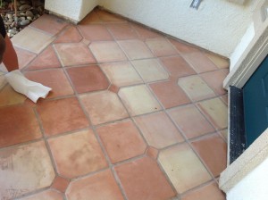 saltillo mexican pavers stripped
