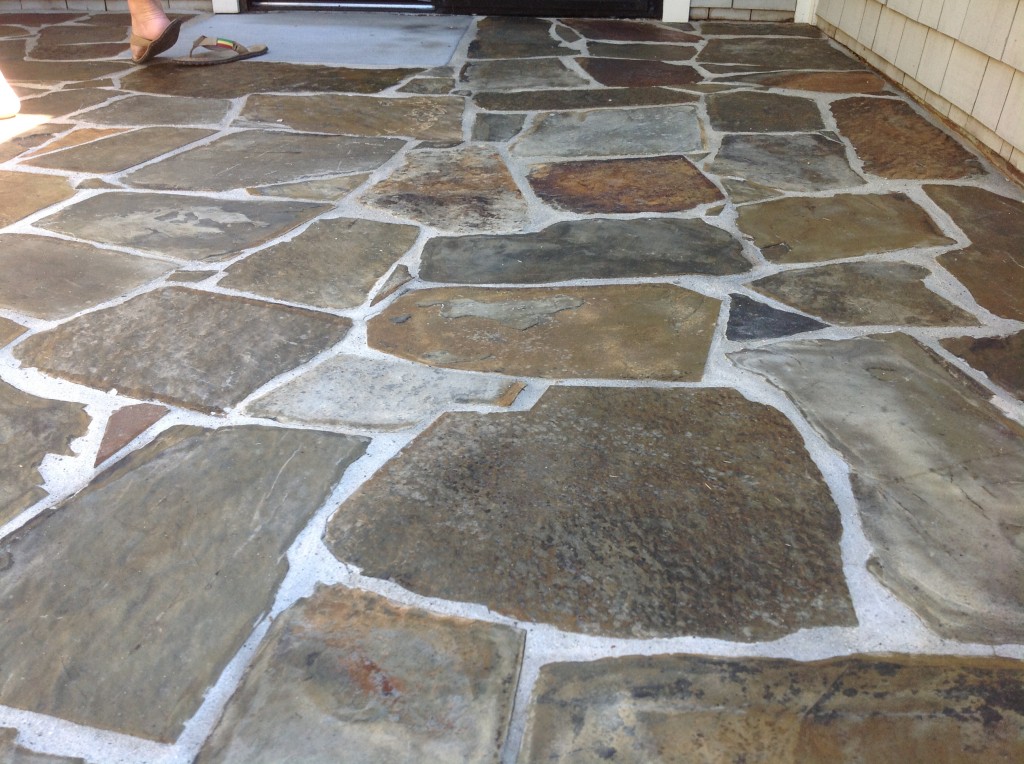 cleanest slate patio transformed