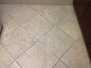 Cleaned porcelain tile