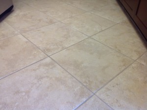 clean grout and tiles