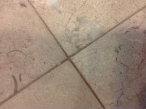 marble tile and grout