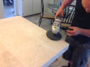 cleaning marble counters and grout