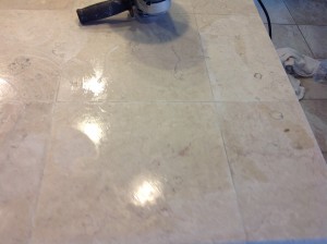 polishing marble tiles