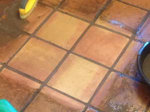 refinished saltillo tile test