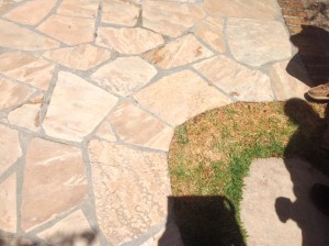 flagstone marin refinishing patio cleaning stone natural mold grout algae letting acid gave chemical attack bath then