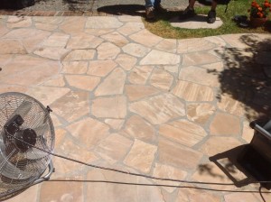 clean grout patio