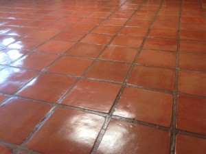 `stained mexican saltillo tile