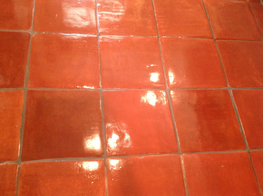 staining saltillo tiles